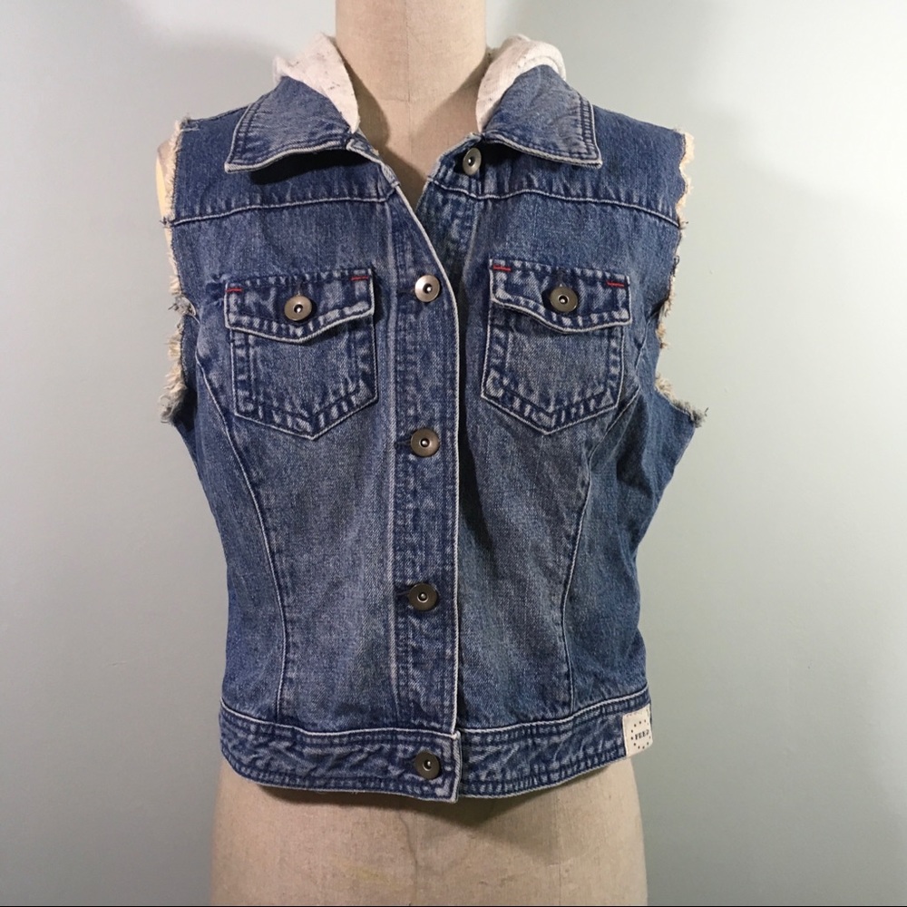 FEED USA + Target // Denim Hoodie Vest // Size L - Picture 6 of 8